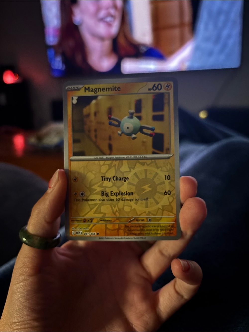Pokemon Magnemite Trading Card - Yellow, Blue, Silver
